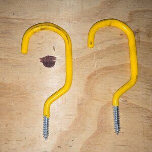 Yellow Heavy Duty Screw Hangers Set of 2